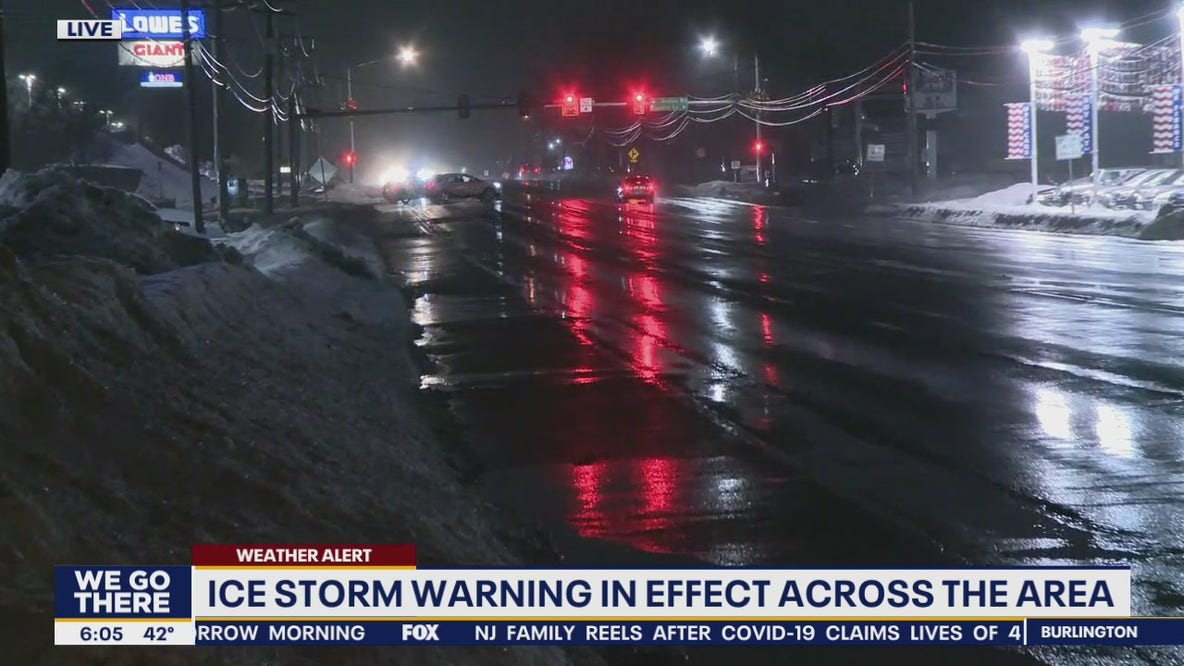 Ice storm warning in effect across the area